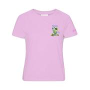 Katoenen T-shirt met Mojito Print MC2 Saint Barth , Pink , Dames