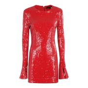 Sparkle Mini Jurk Rotate Birger Christensen , Red , Dames