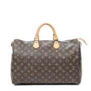 Pre-owned Coated canvas handbags Louis Vuitton Vintage , Brown , Dames