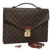 Pre-owned Canvas briefcases Louis Vuitton Vintage , Brown , Dames