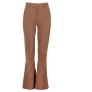 Chocoladebruine Flared Tailored Broek Jaaf , Brown , Dames