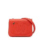 Pre-owned Leather shoulder-bags Chanel Vintage , Red , Dames