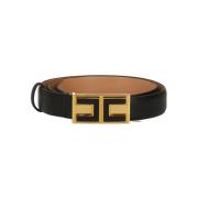 Zwart Logo Riem Elisabetta Franchi , Black , Dames