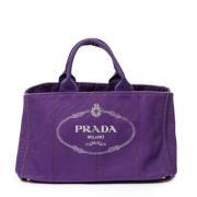 Pre-owned Canvas handbags Prada Vintage , Purple , Dames