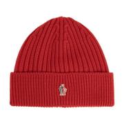 Wollen muts met logo Moncler , Red , Heren