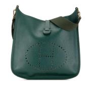 Pre-owned Leather crossbody-bags Hermès Vintage , Green , Dames