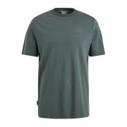 Regular Fit Ronde Hals T-Shirt Interlock Cast Iron , Green , Heren