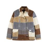 Patchwork Corduroy Jassen MultiColour Haken Fay , Multicolor , Heren