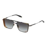 Zwart Goud Aviator Zonnebril Japan Akoni , Black , Heren