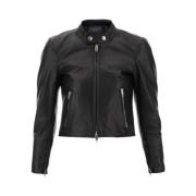 Stijlvolle leren jas Balenciaga , Black , Dames