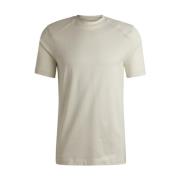 Casual Katoenen T-shirt Boss , White , Heren