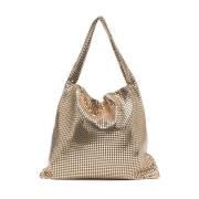 Gouden Pixel Tote Ville Tas Paco Rabanne , Yellow , Dames