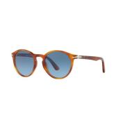 Terra Di Siena Zonnebril Blauw Azure Persol , Brown , Heren