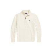 Gedraaide wol en kasjmier half-zip trui Polo Ralph Lauren , Beige , He...