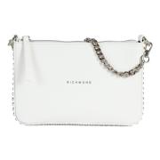 Studded Faux Leather Crossbody Bag Richmond , White , Dames