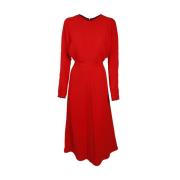 Rode Elegante Jurk Victoria Beckham , Red , Dames