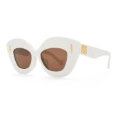 Cat-eye zonnebril in wit acetaat Loewe , White , Dames