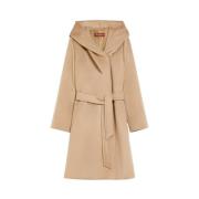 Geregen jas Max Mara , Brown , Dames