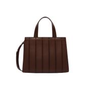 Klassieke Leren Whitney Tas Max Mara , Brown , Dames