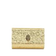 Gouden Plaque Clutch Tas Kurt Geiger , Yellow , Dames