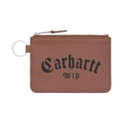 Onyx Rits Leren Portemonnee Carhartt Wip , Brown , Unisex