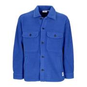 Sherpa Kraag Knoopshirt Jas Obey , Blue , Heren