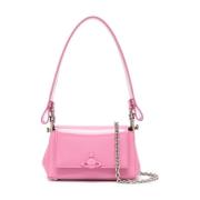 Roze Leren Schoudertas met Overslag Vivienne Westwood , Pink , Dames