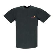 Donkere Ceder Script Tee Heren T-Shirt Carhartt Wip , Black , Heren