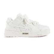 Witte Leren Sneakers met Palmboom Palm Angels , White , Heren