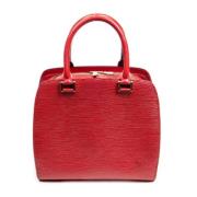 Pre-owned Leather handbags Louis Vuitton Vintage , Red , Dames