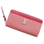 Pre-owned Leather wallets Louis Vuitton Vintage , Pink , Dames