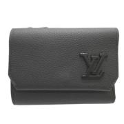 Pre-owned Leather wallets Louis Vuitton Vintage , Black , Dames