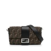 Pre-owned Canvas shoulder-bags Fendi Vintage , Brown , Dames