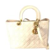 Pre-owned Leather dior-bags Dior Vintage , Beige , Dames