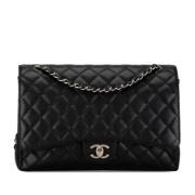 Pre-owned Leather shoulder-bags Chanel Vintage , Black , Dames