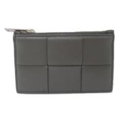 Pre-owned Leather wallets Bottega Veneta Vintage , Gray , Dames