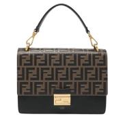 Pre-owned Leather handbags Fendi Vintage , Black , Dames