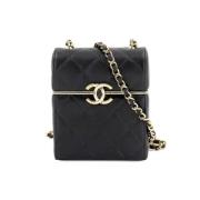 Pre-owned Leather chanel-bags Chanel Vintage , Black , Dames