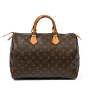 Pre-owned Canvas handbags Louis Vuitton Vintage , Brown , Dames