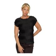 Zwarte Safari.Au24 Blouse Gestructureerde Kwaliteit 2-Biz , Black , Da...