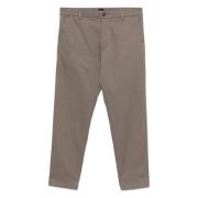 Slim Fit Katoenmix Broek Hugo Boss , Beige , Heren