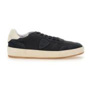 Zwarte Sneakers Parijse Stijl Philippe Model , Black , Heren