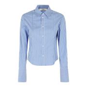 shirt Tela , Blue , Dames