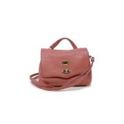 Roze Leren Handtas Aw24 Zanellato , Pink , Dames