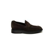 Bruine platte mocassinschoenen Hogan , Brown , Heren