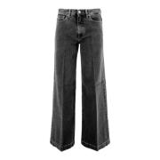 Hoge taille palazzo denim broek in grijs Nine In The Morning , Gray , ...