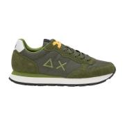 Militaire Sneakers Tom Solid Leer Textiel Sun68 , Green , Heren