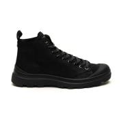 Zwarte platte schoenen enkellaars Panchic , Black , Heren