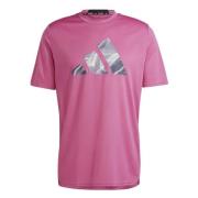 T-shirt Adidas , Pink , Heren