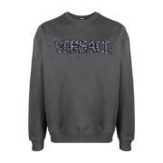 Vintage Branding Sweatshirt in Grijs met Coccodrillo Print Versace , B...